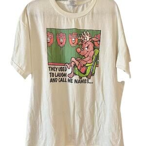 Vintage 90s Rudolph and Reindeer They Used to Laugh 1995 Shirt Adult XL